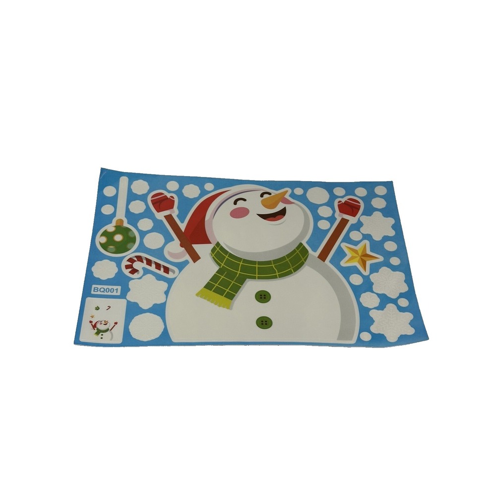 New Christmas Snowman Window Craft Stickers Winter Holiday Decals BQ001